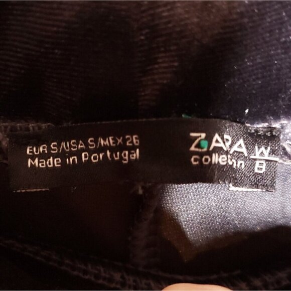 Zara Collection Slate Blue High Rise Velvet Leggings 8 - Picture 6 of 7